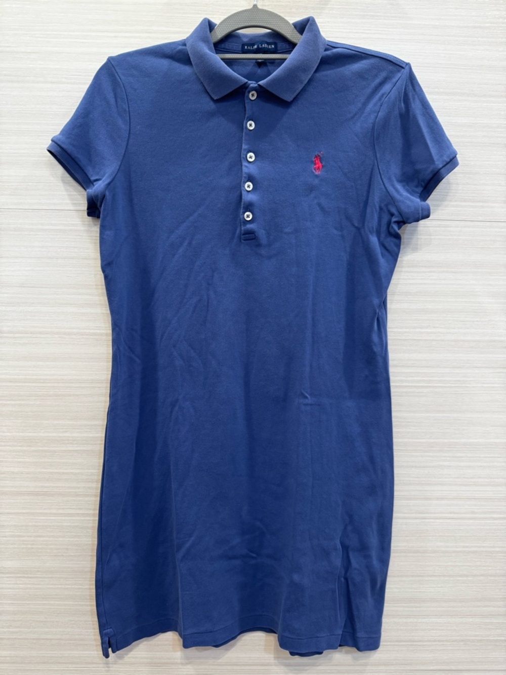 Ralph Lauren Navy Blue Polo Mini Dress with Pink Pony